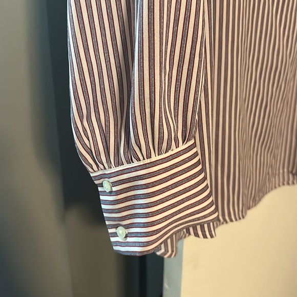 Loft Plus Long Sleeve Striped Blouse - Picture 2 of 4